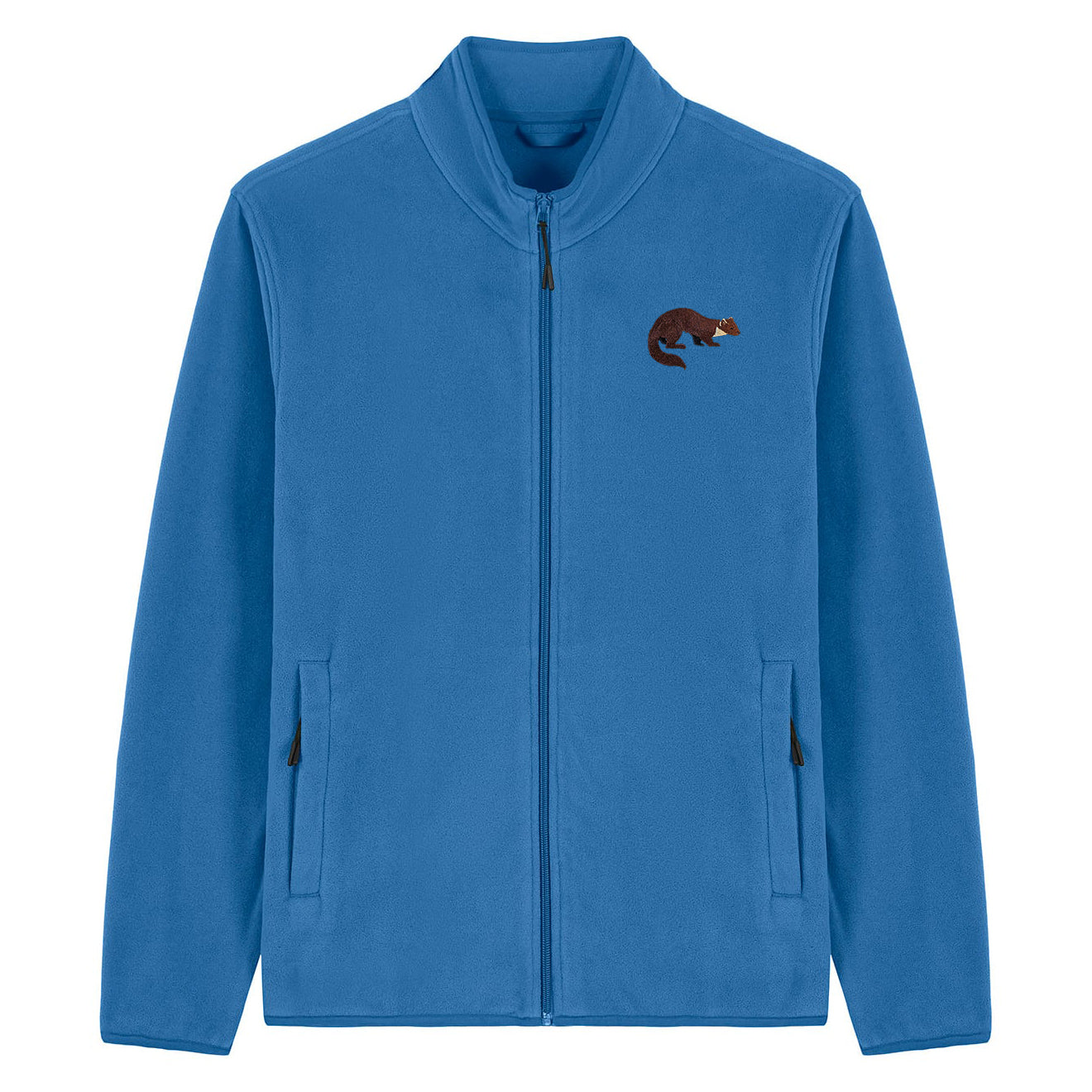 Pine Marten Embroidered Men's Fleece Jacket
