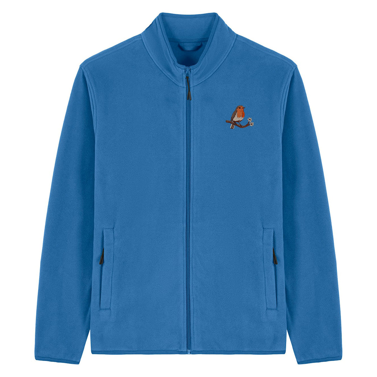 Robin Embroidered Men's Fleece Jacket