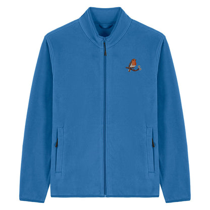 Robin Embroidered Men's Fleece Jacket