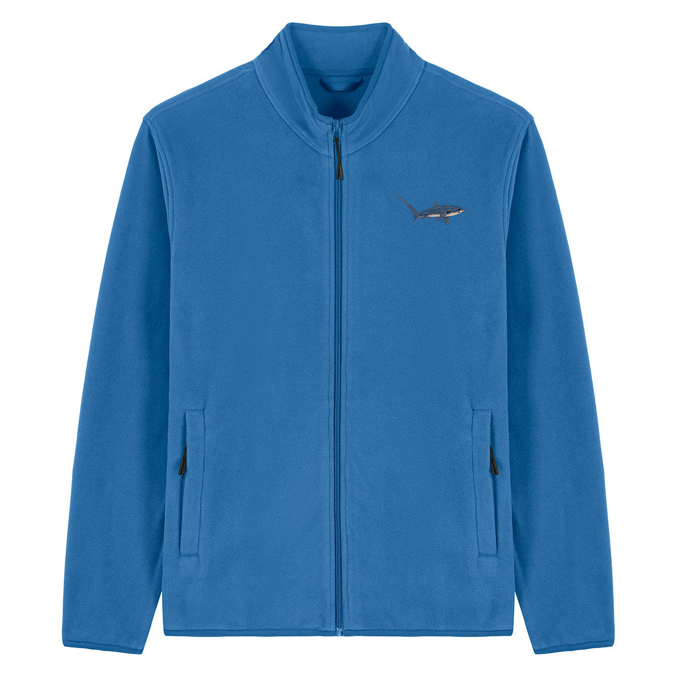 Thresher Shark Embroidered Men's Fleece Jacket