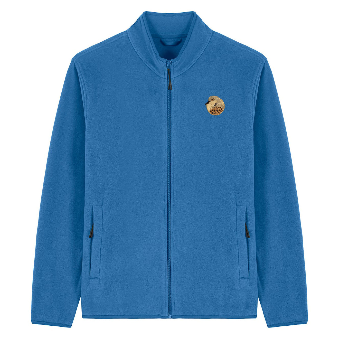 Turtledove Portrait Embroidered Men's Fleece Jacket