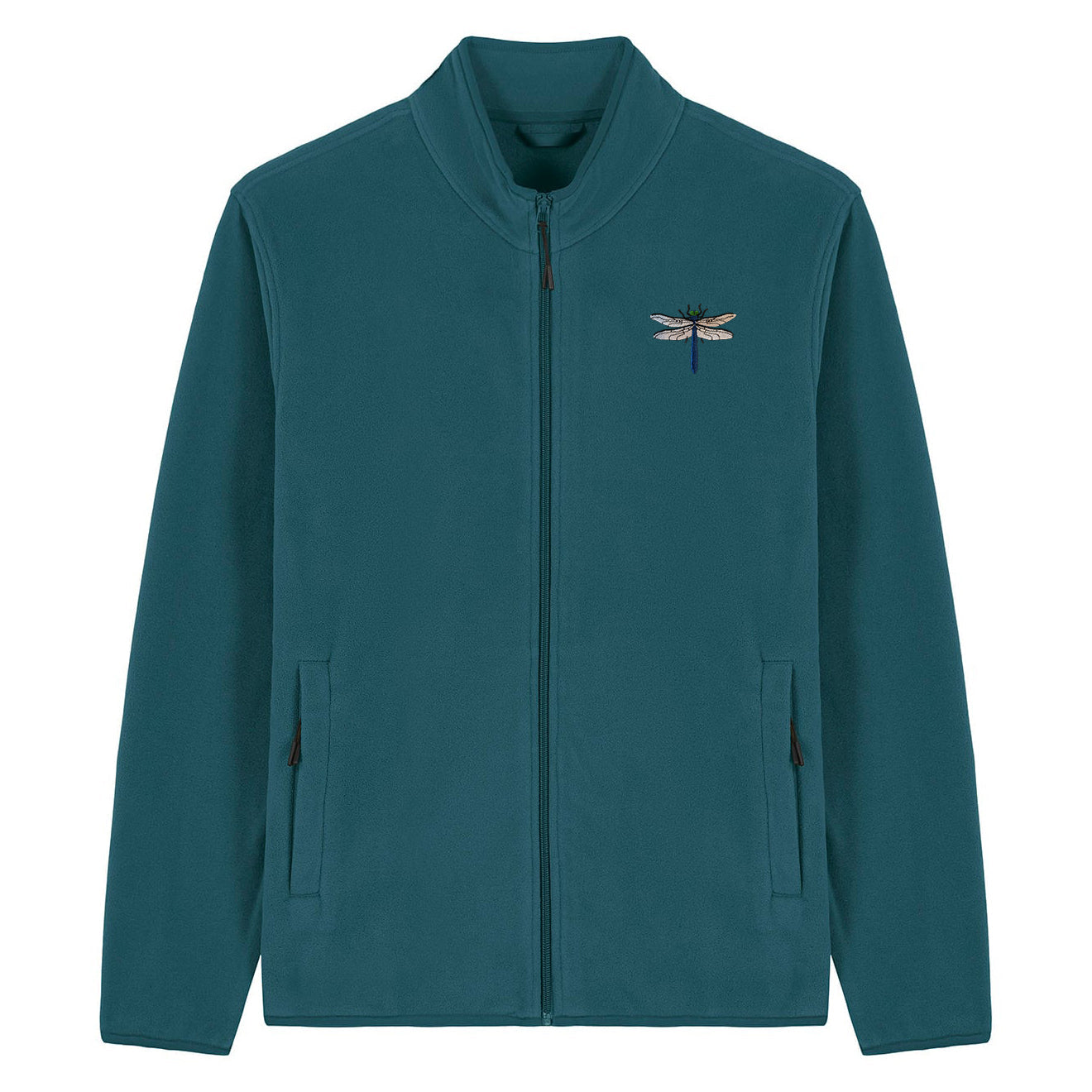 Dragonfly Embroidered Men's Fleece Jacket