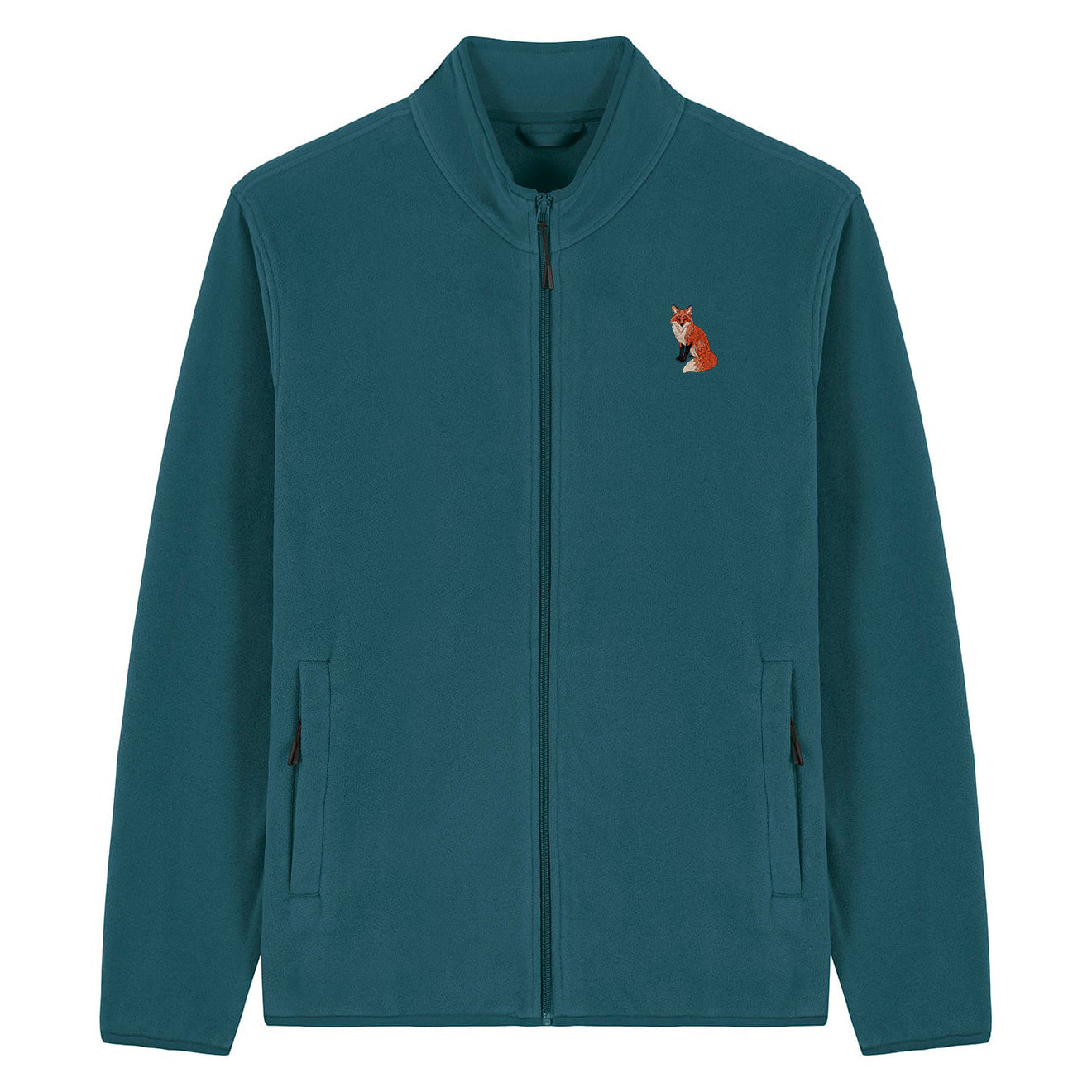 Fox Embroidered Men's Fleece Jacket