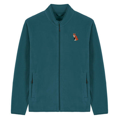 Fox Embroidered Men's Fleece Jacket