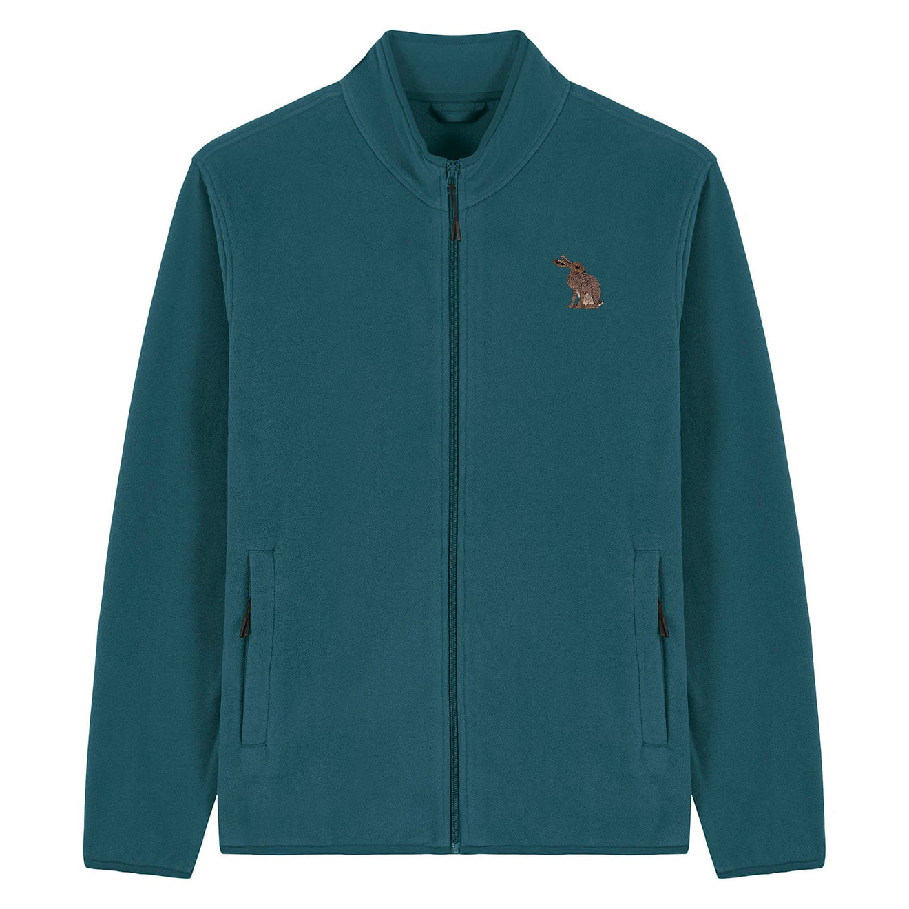 Hare Embroidered Men's Fleece Jacket