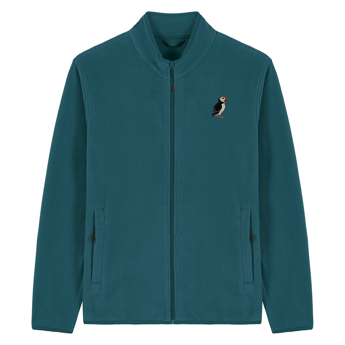 Puffin Embroidered Men's Fleece Jacket
