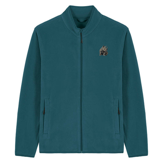 Rhino Embroidered Men's Fleece Jacket