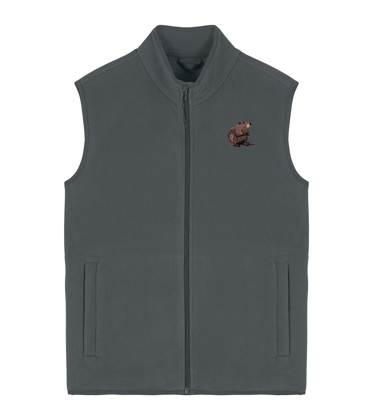 Beaver Embroidered Men's Fleece Gilet Bodywarmer
