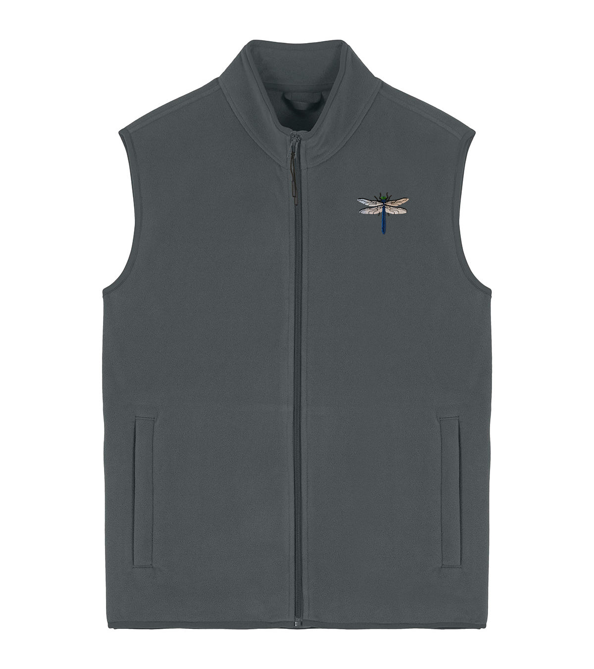 Dragonfly Embroidered Men's Fleece Gilet Bodywarmer