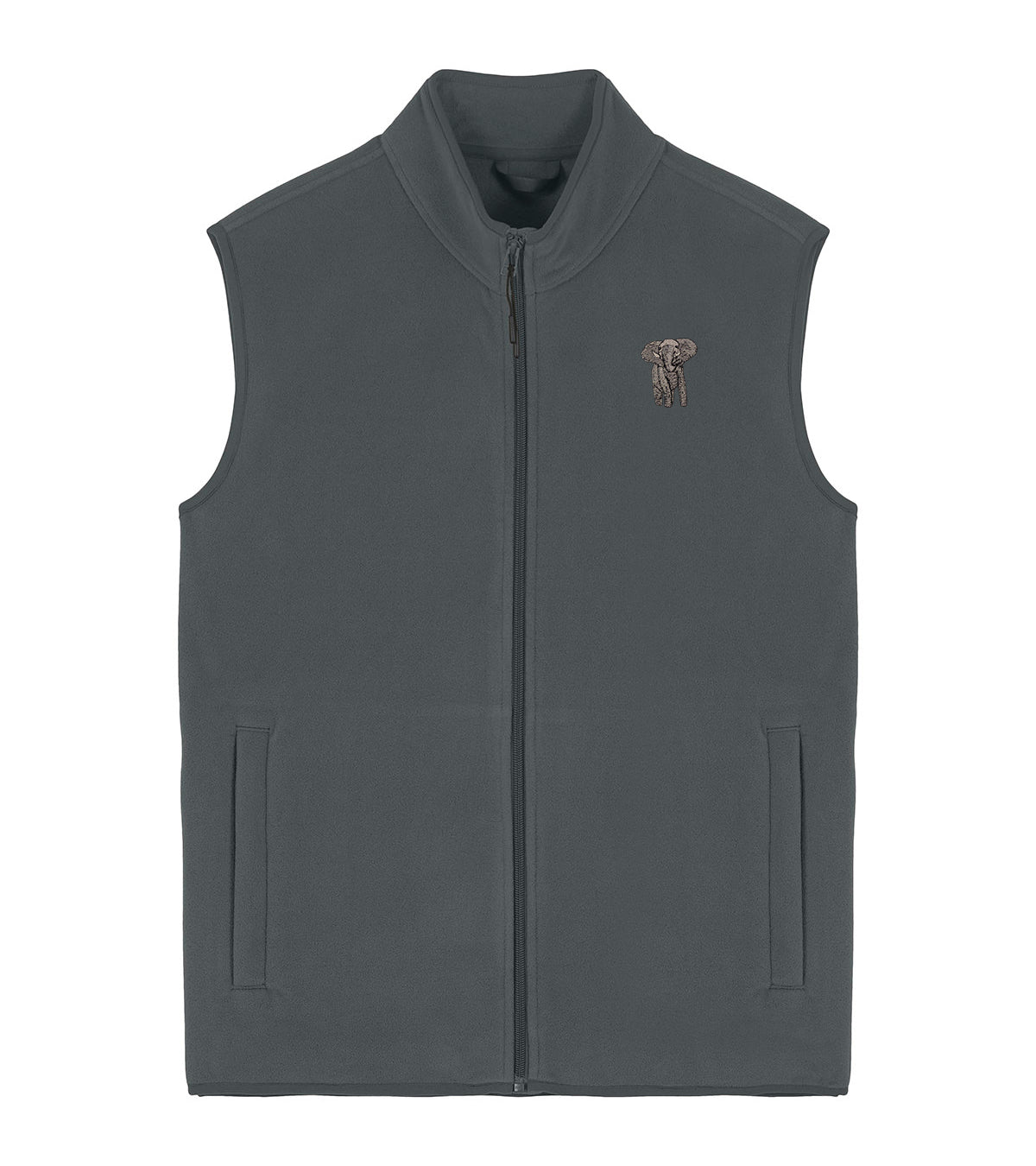 Elephant Embroidered Men's Fleece Gilet Bodywarmer