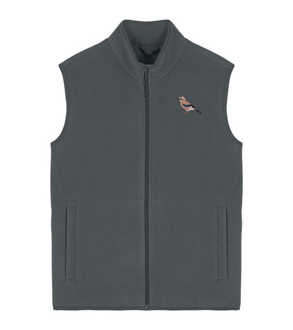 Eurasian Jay Embroidered Men's Fleece Gilet Bodywarmer