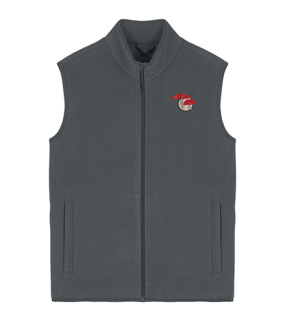 Fly Agaric Mushroom Embroidered Men's Fleece Gilet Bodywarmer