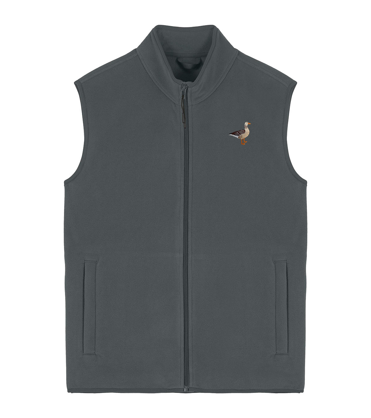 Greylag Goose Embroidered Men's Fleece Gilet Bodywarmer