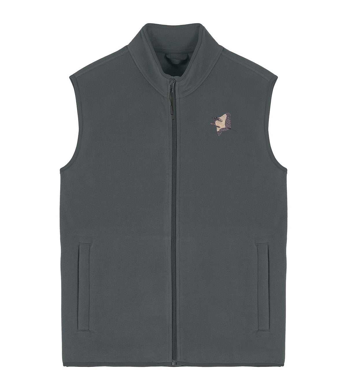 Manta Ray Embroidered Men's Fleece Gilet Bodywarmer