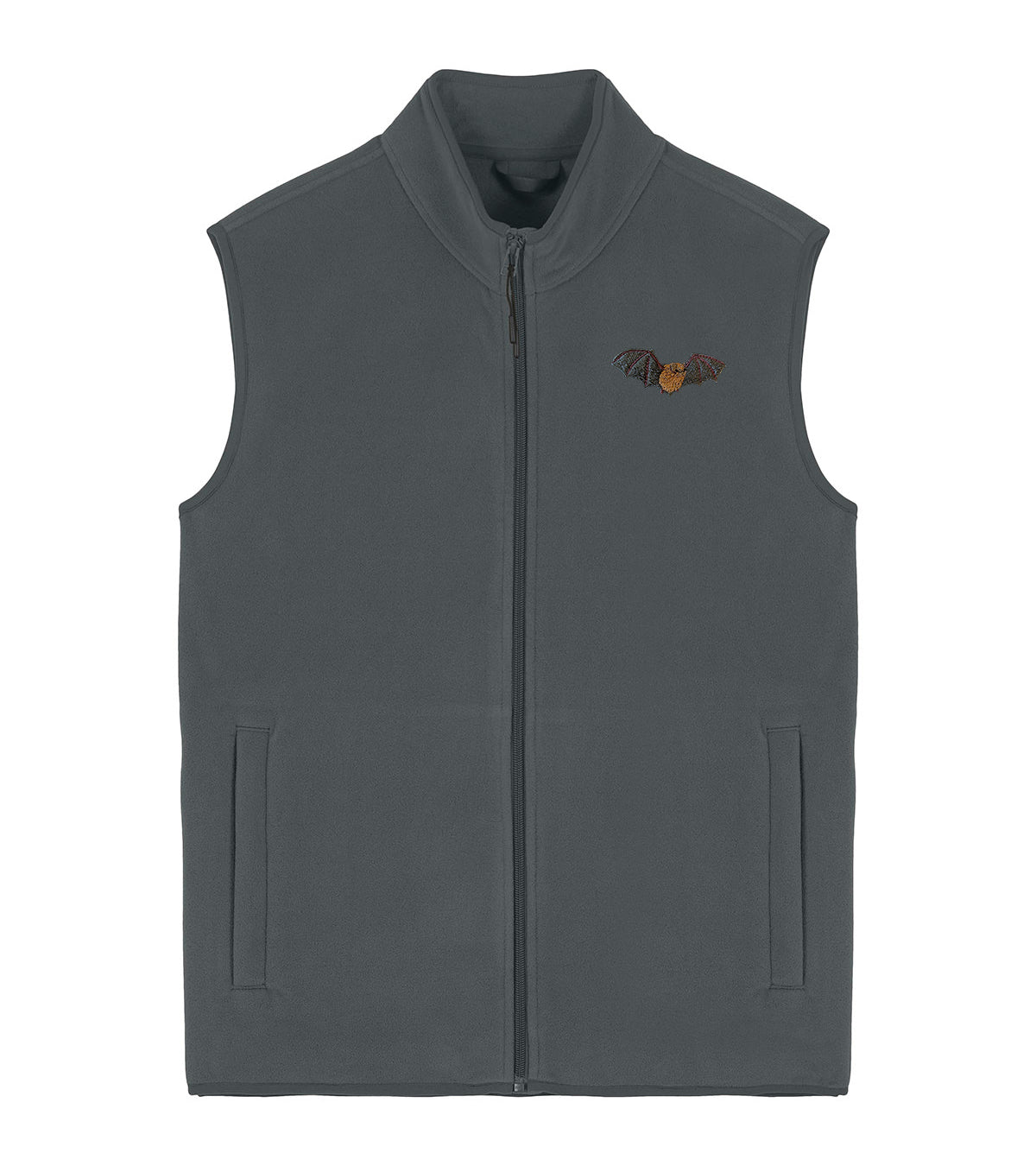 Noctule Bat Embroidered Men's Fleece Gilet Bodywarmer