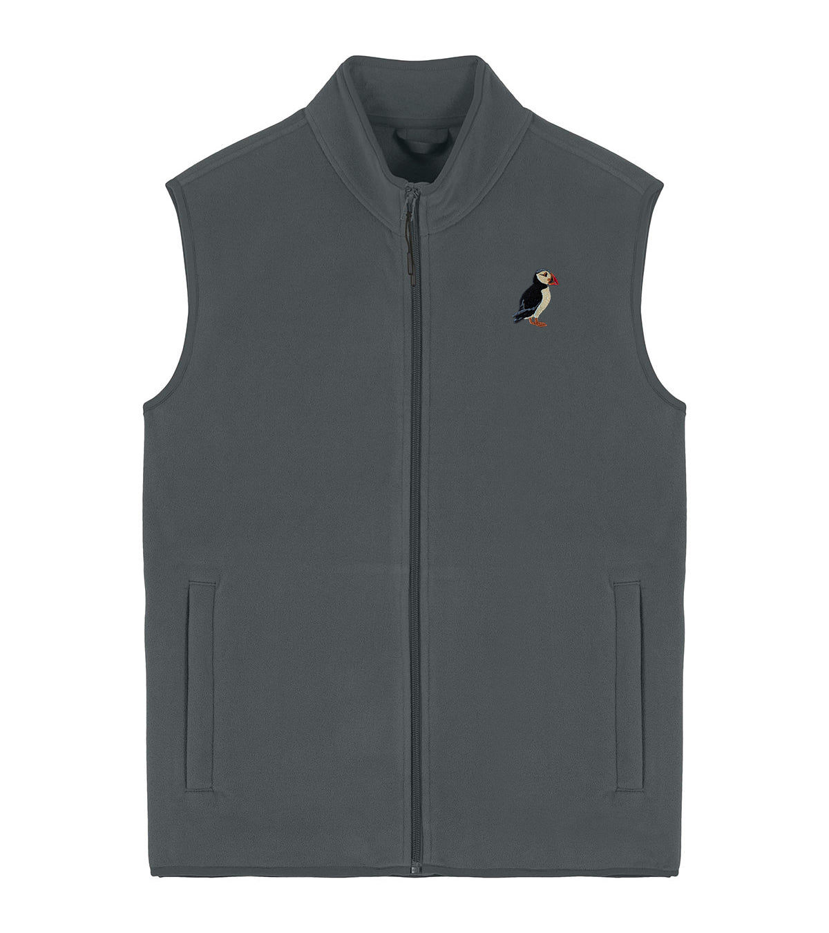 Puffin Embroidered Men's Fleece Gilet Bodywarmer