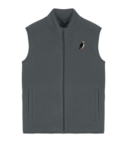 Puffin Embroidered Men's Fleece Gilet Bodywarmer