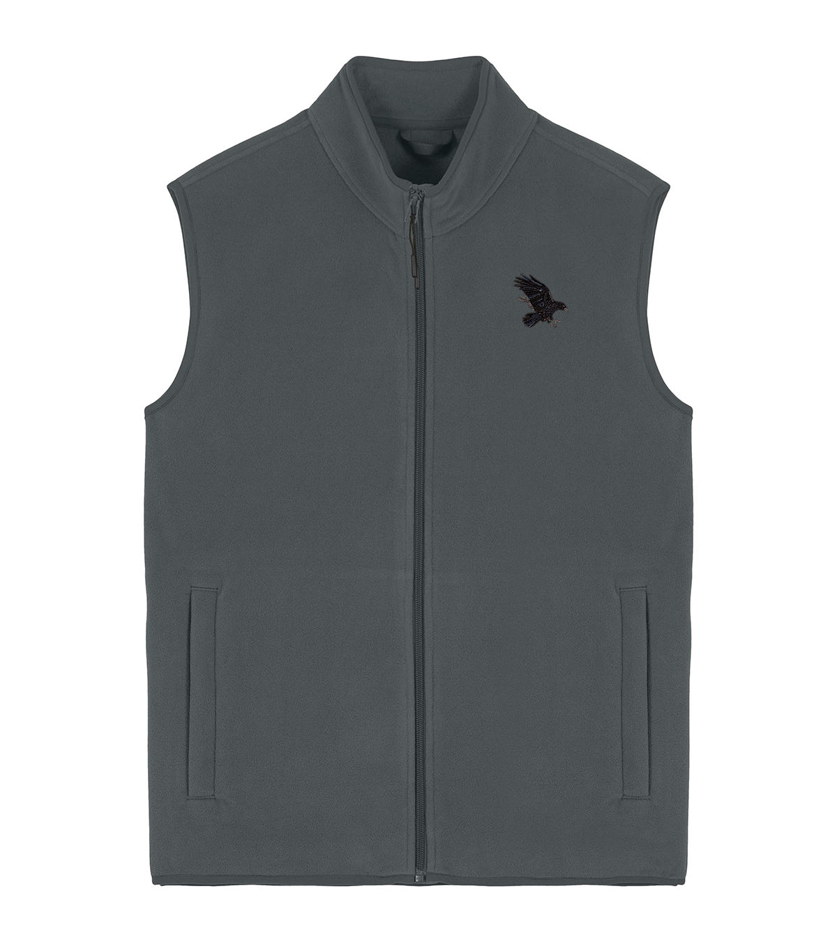 Raven Embroidered Men's Fleece Gilet Bodywarmer