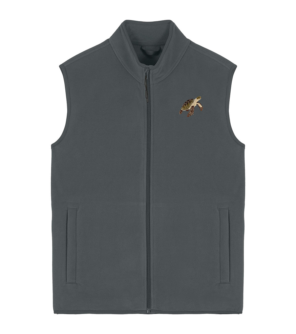 Sea Turtle Embroidered Men's Fleece Gilet Bodywarmer