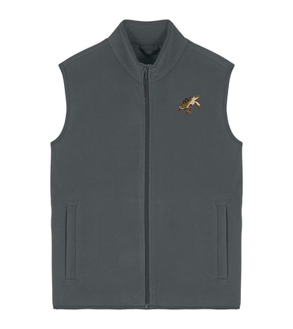 Sea Turtle Embroidered Men's Fleece Gilet Bodywarmer