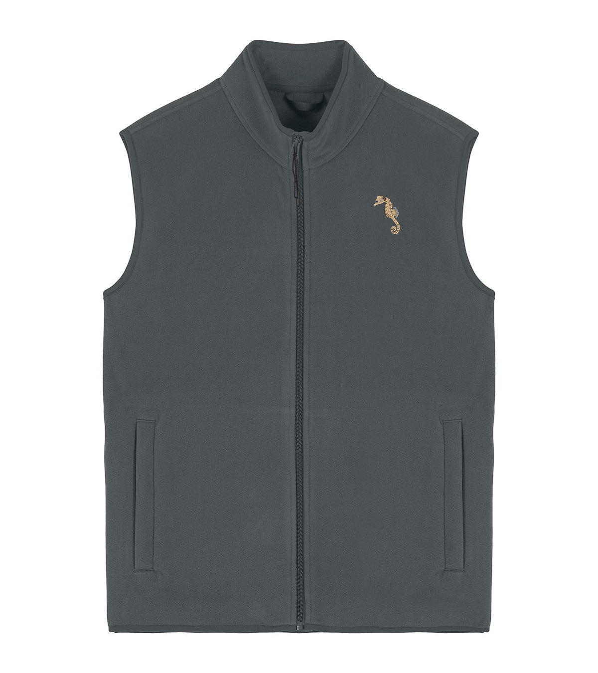 Seahorse Embroidered Men's Fleece Gilet Bodywarmer
