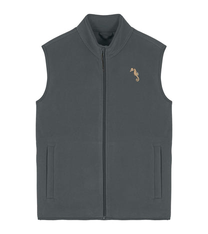 Seahorse Embroidered Men's Fleece Gilet Bodywarmer