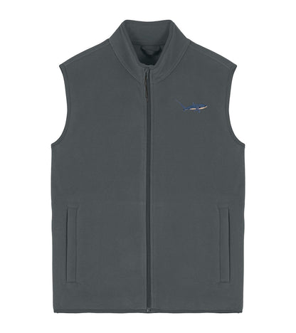 Thresher Shark Embroidered Men's Fleece Gilet Bodywarmer