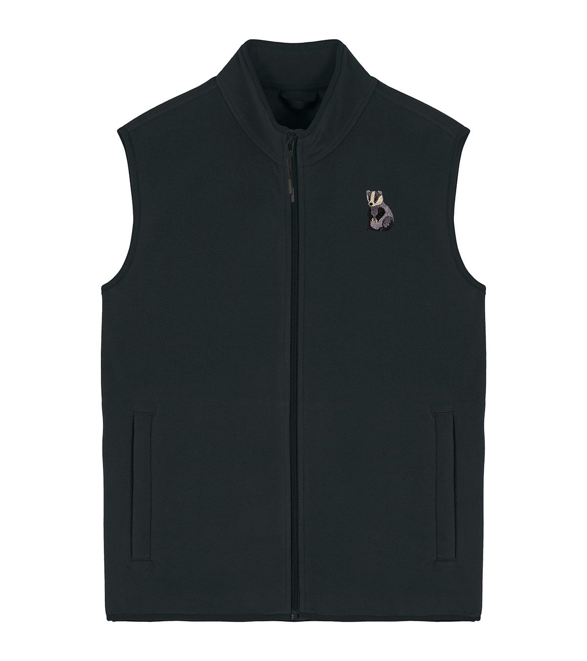 Badger Embroidered Men's Fleece Gilet Bodywarmer