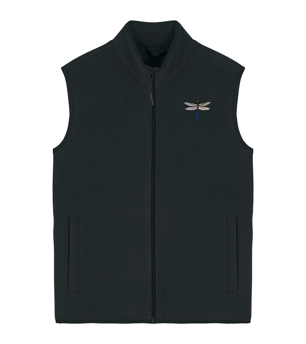 Dragonfly Embroidered Men's Fleece Gilet Bodywarmer
