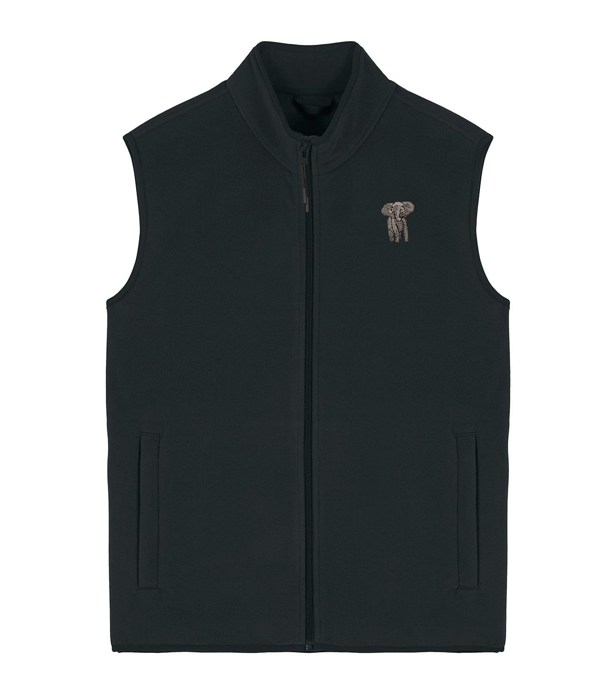 Elephant Embroidered Men's Fleece Gilet Bodywarmer