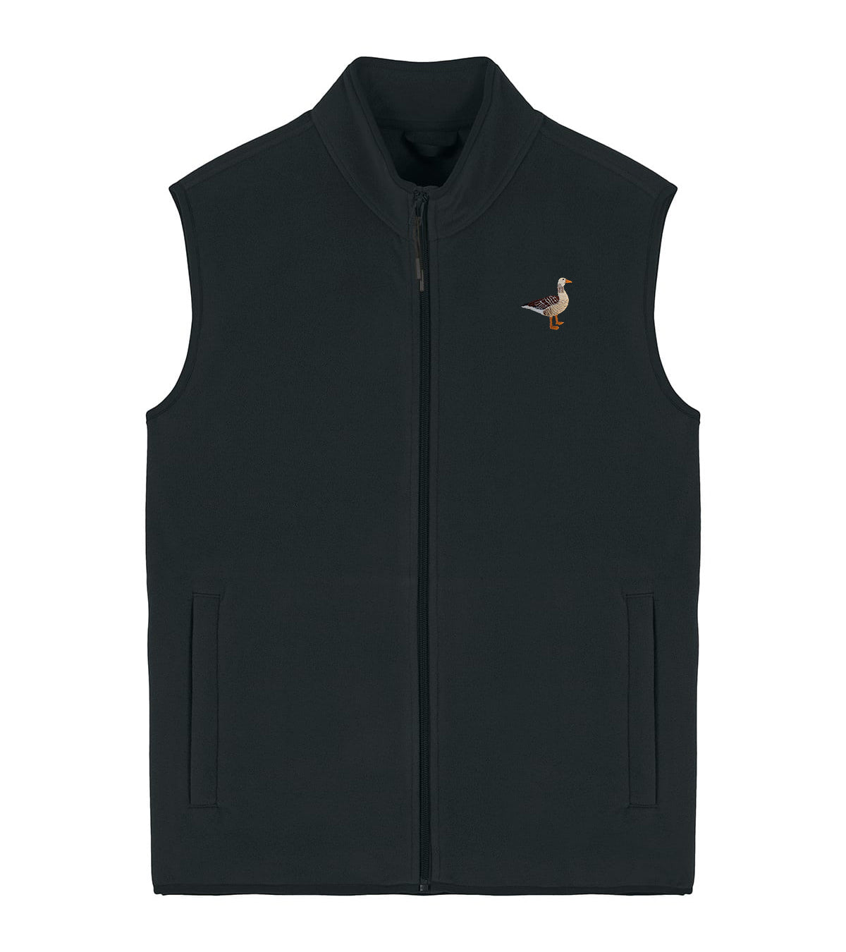 Greylag Goose Embroidered Men's Fleece Gilet Bodywarmer