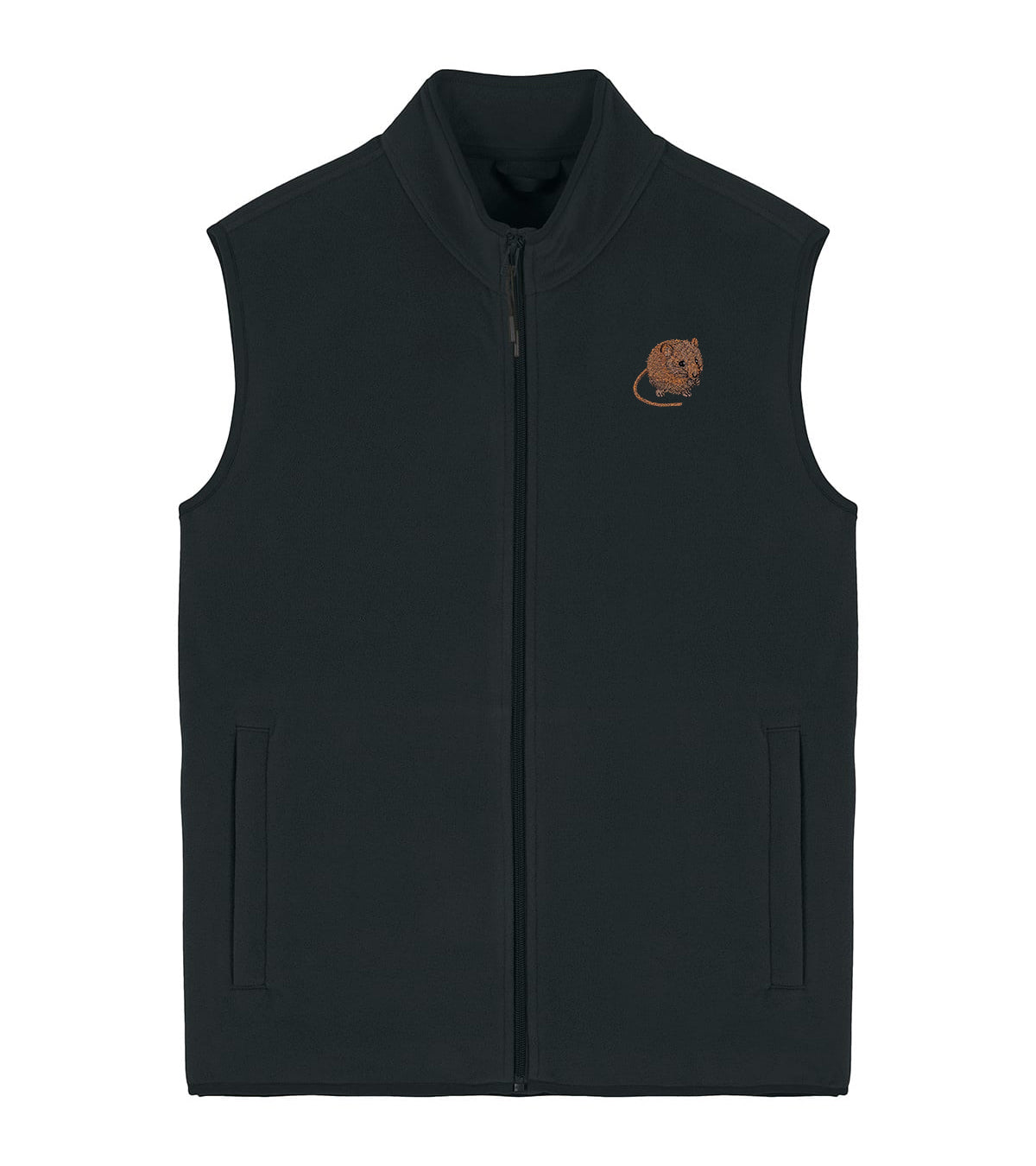 Harvest Mouse Embroidered Men's Fleece Gilet Bodywarmer