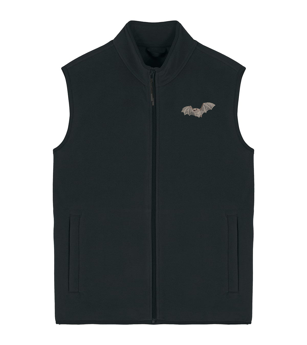 Natterer's Bat Embroidered Men's Fleece Gilet Bodywarmer
