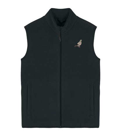 Pigeon Embroidered Men's Fleece Gilet Bodywarmer