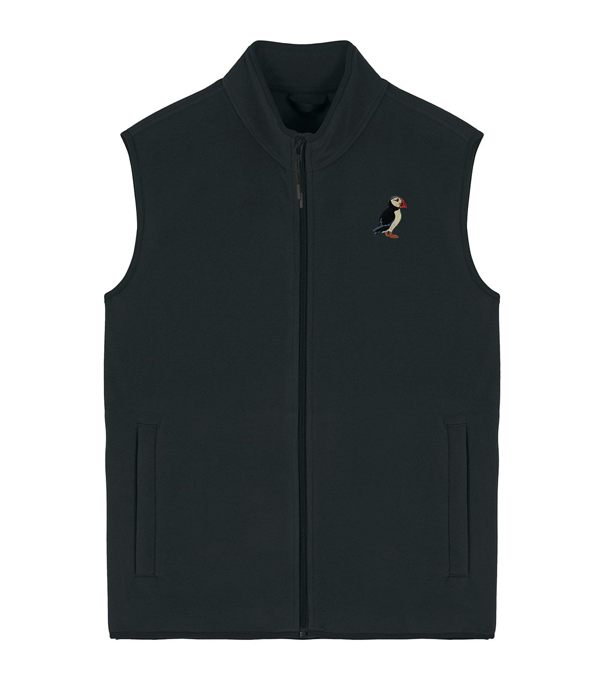 Puffin Embroidered Men's Fleece Gilet Bodywarmer