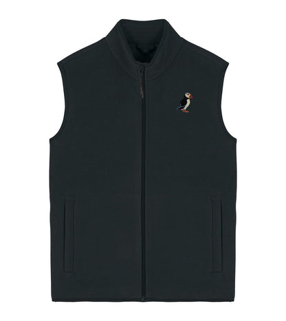 Puffin Embroidered Men's Fleece Gilet Bodywarmer