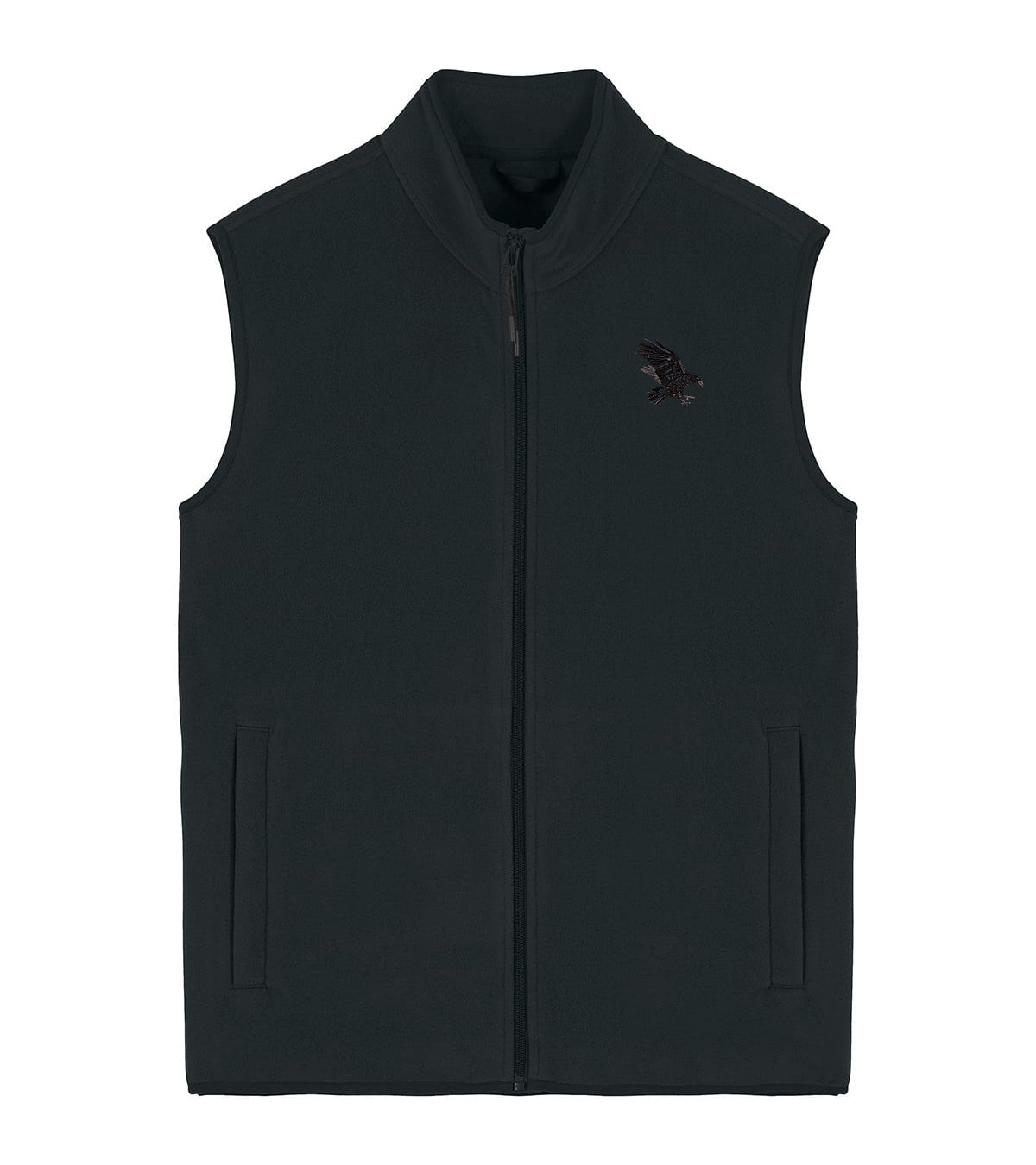 Raven Embroidered Men's Fleece Gilet Bodywarmer