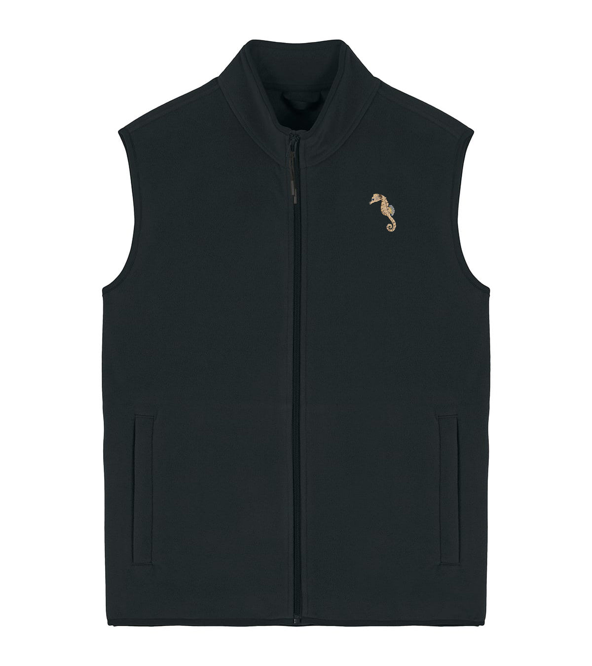 Seahorse Embroidered Men's Fleece Gilet Bodywarmer