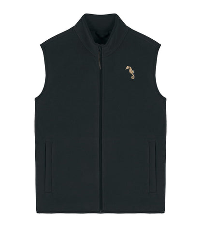 Seahorse Embroidered Men's Fleece Gilet Bodywarmer