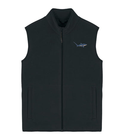 Thresher Shark Embroidered Men's Fleece Gilet Bodywarmer