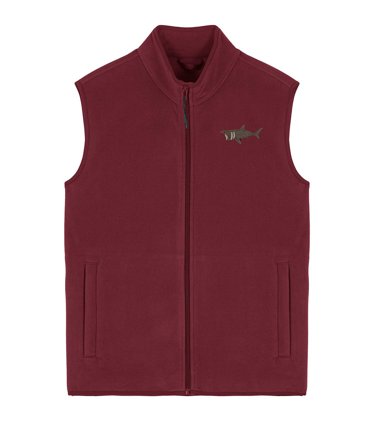 Basking Shark Embroidered Men's Fleece Gilet Bodywarmer