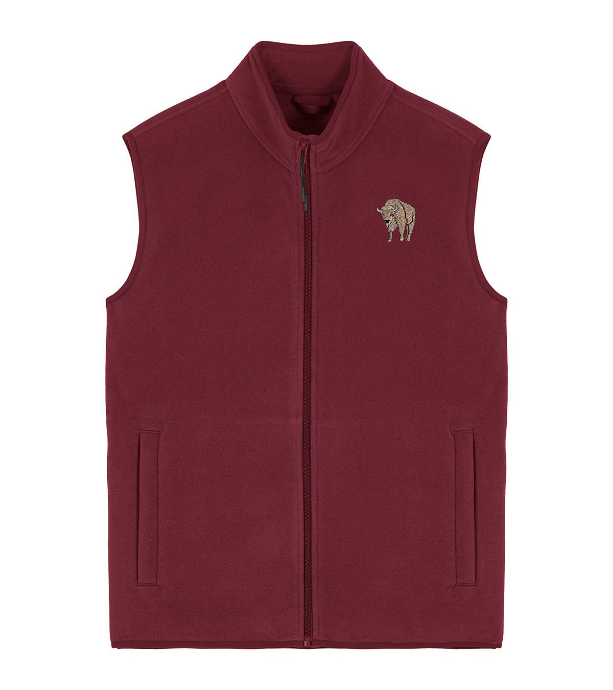Bison Embroidered Men's Fleece Gilet Bodywarmer