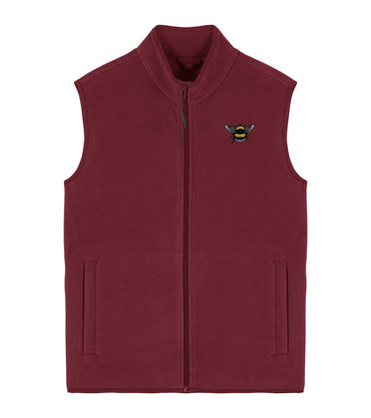 Bumblebee Embroidered Men's Fleece Gilet Bodywarmer