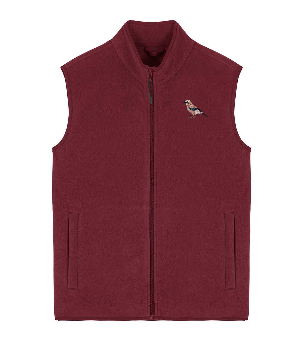 Eurasian Jay Embroidered Men's Fleece Gilet Bodywarmer