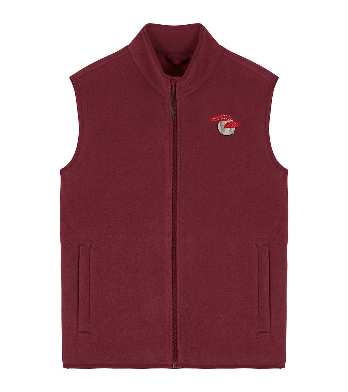 Fly Agaric Mushroom Embroidered Men's Fleece Gilet Bodywarmer