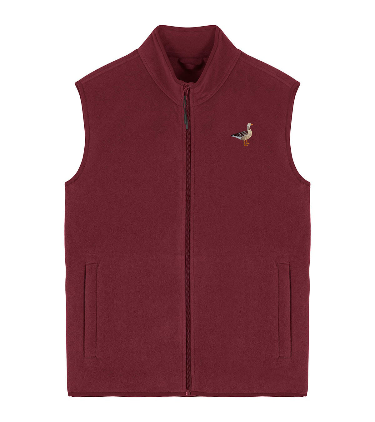 Greylag Goose Embroidered Men's Fleece Gilet Bodywarmer
