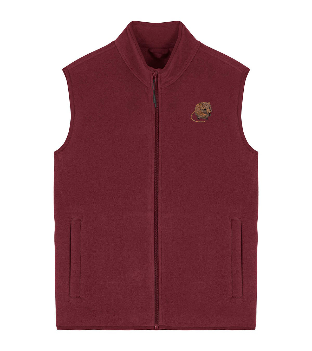 Harvest Mouse Embroidered Men's Fleece Gilet Bodywarmer