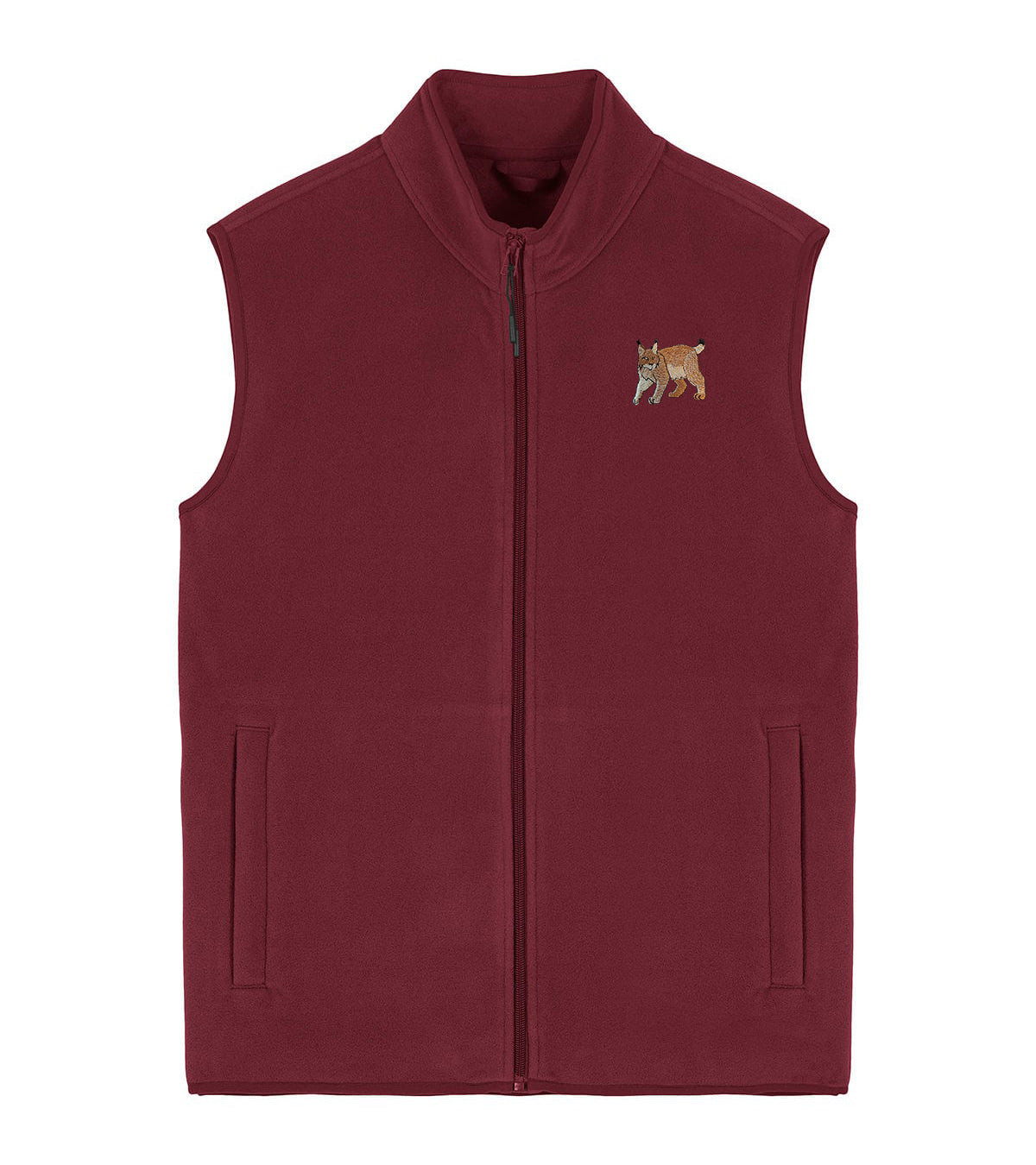 Lynx Embroidered Men's Fleece Gilet Bodywarmer