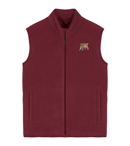 Lynx Embroidered Men's Fleece Gilet Bodywarmer