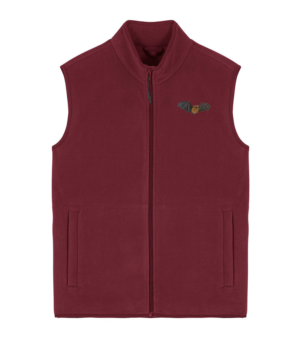 Noctule Bat Embroidered Men's Fleece Gilet Bodywarmer